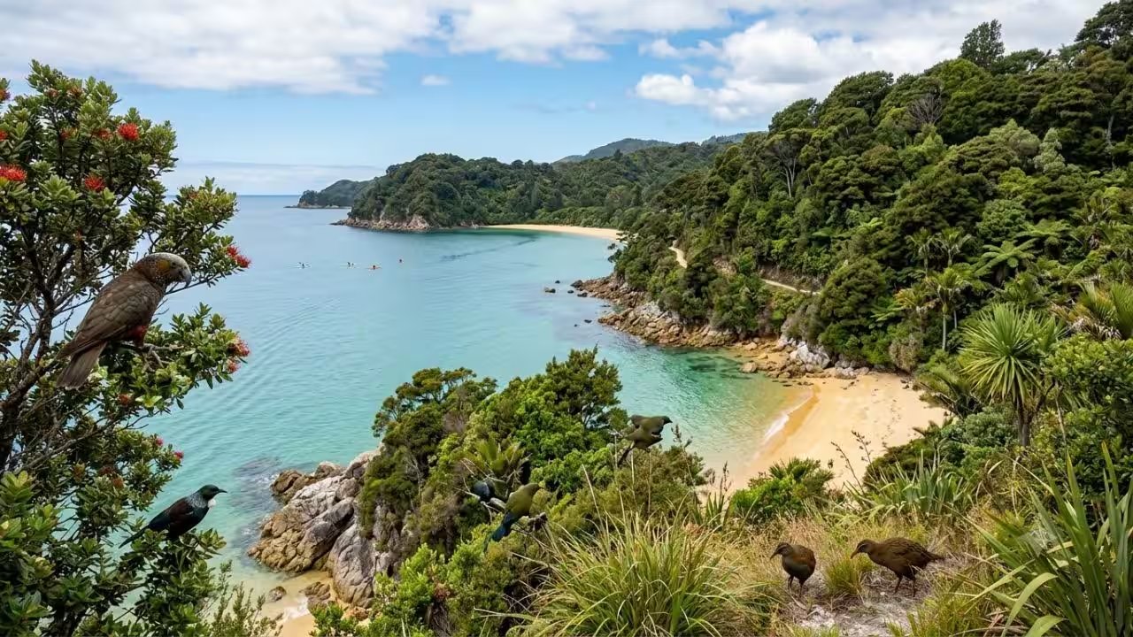 New Zealand’s Abel Tasman Park Revives Native Birdlife After 14-Year, $21M Restoration Effort