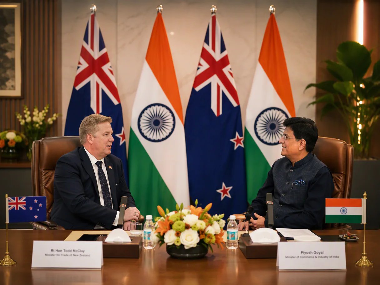 India-New Zealand FTA Live: Zero-Duty Access Opens for All Indian Exports