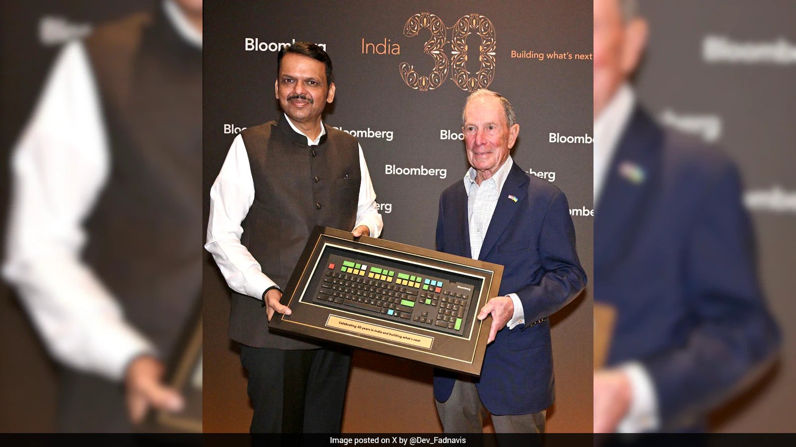 Maharashtra CM Devendra Fadnavis Meets Bloomberg Co-Founder as 30-Year India Milestone Reached