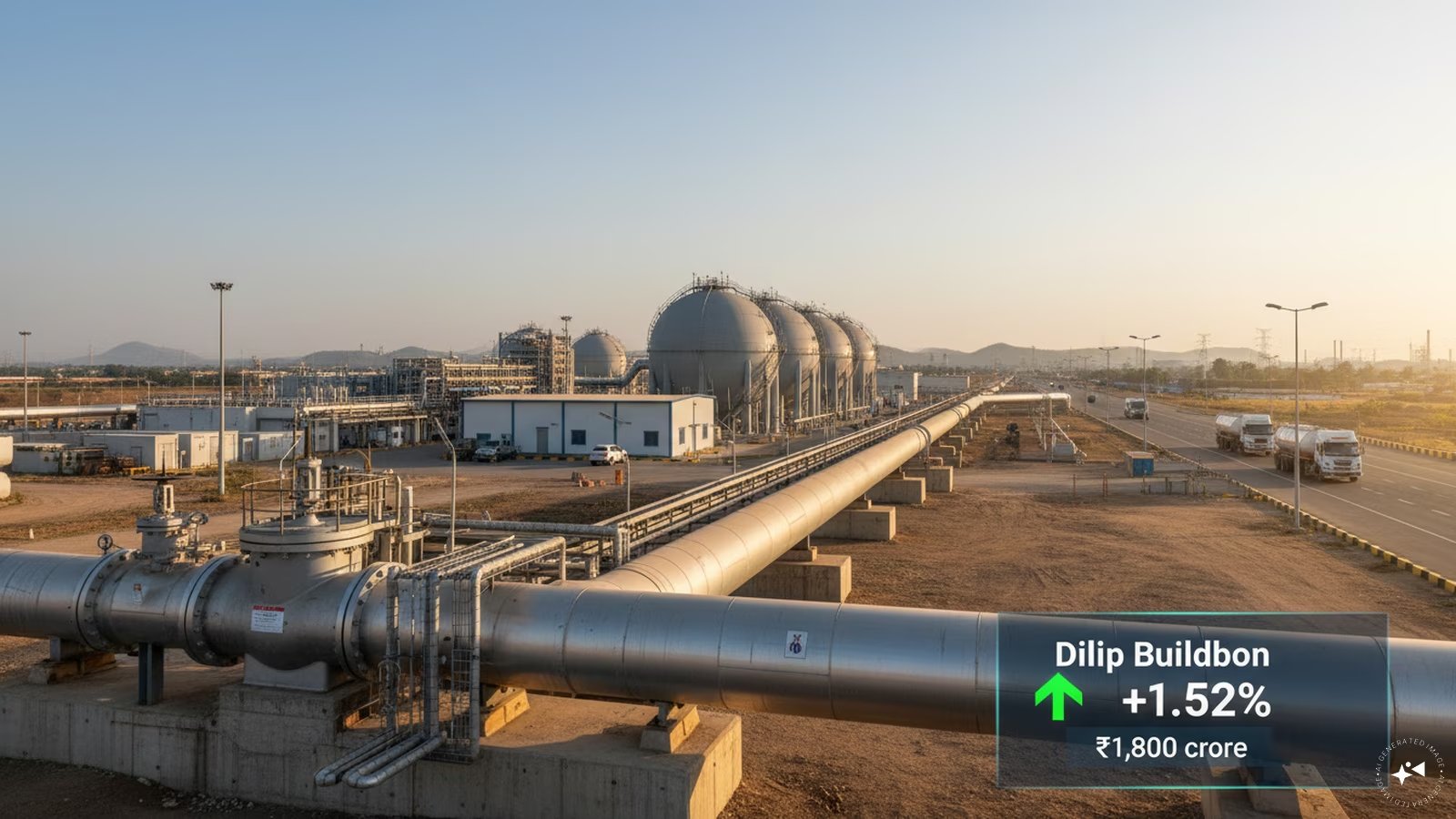 Dilip Buildcon Shares Surge 3.6% on ₹1,800-Crore LPG Pipeline Approval