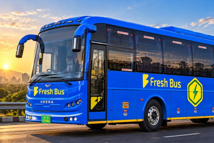 Fresh Bus Launches 39‑berth Electric Sleeper on 600‑km Bengaluru–Hyderabad Route