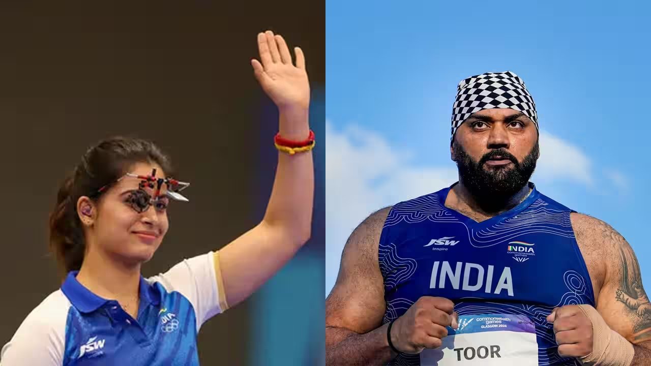 Tajinderpal Toor, Manu Bhaker Bear India’s Flag—Defending Champion Leads