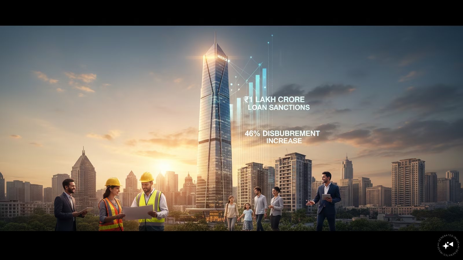 HUDCO Q2 Disbursements Surge 46% To ₹19,000 Crore As H1 Sanctions Cross ₹1 Lakh Crore