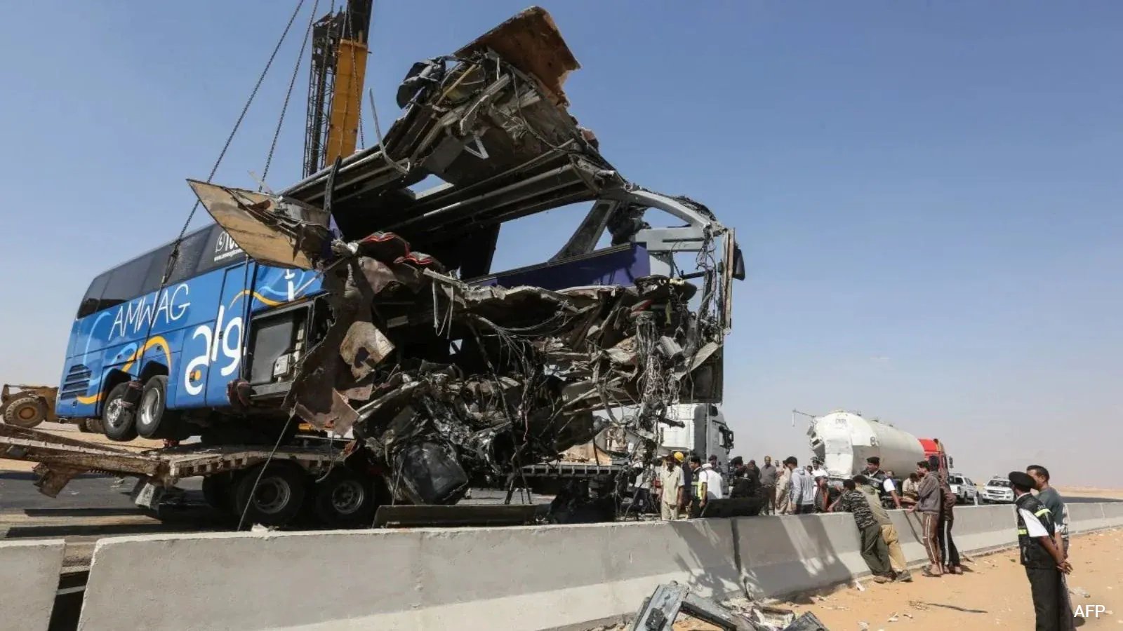Cairo Tour Bus Collision Kills 13, Injures 34 on Western Desert Road