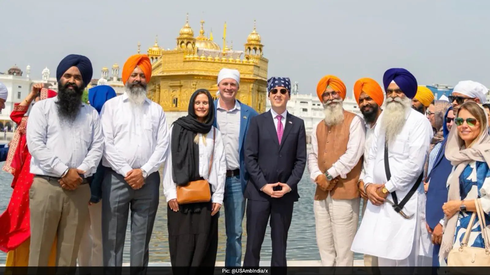 US Envoy Gor Visits Golden Temple After SGPC Demands Action on 'Self-Deport' Poster