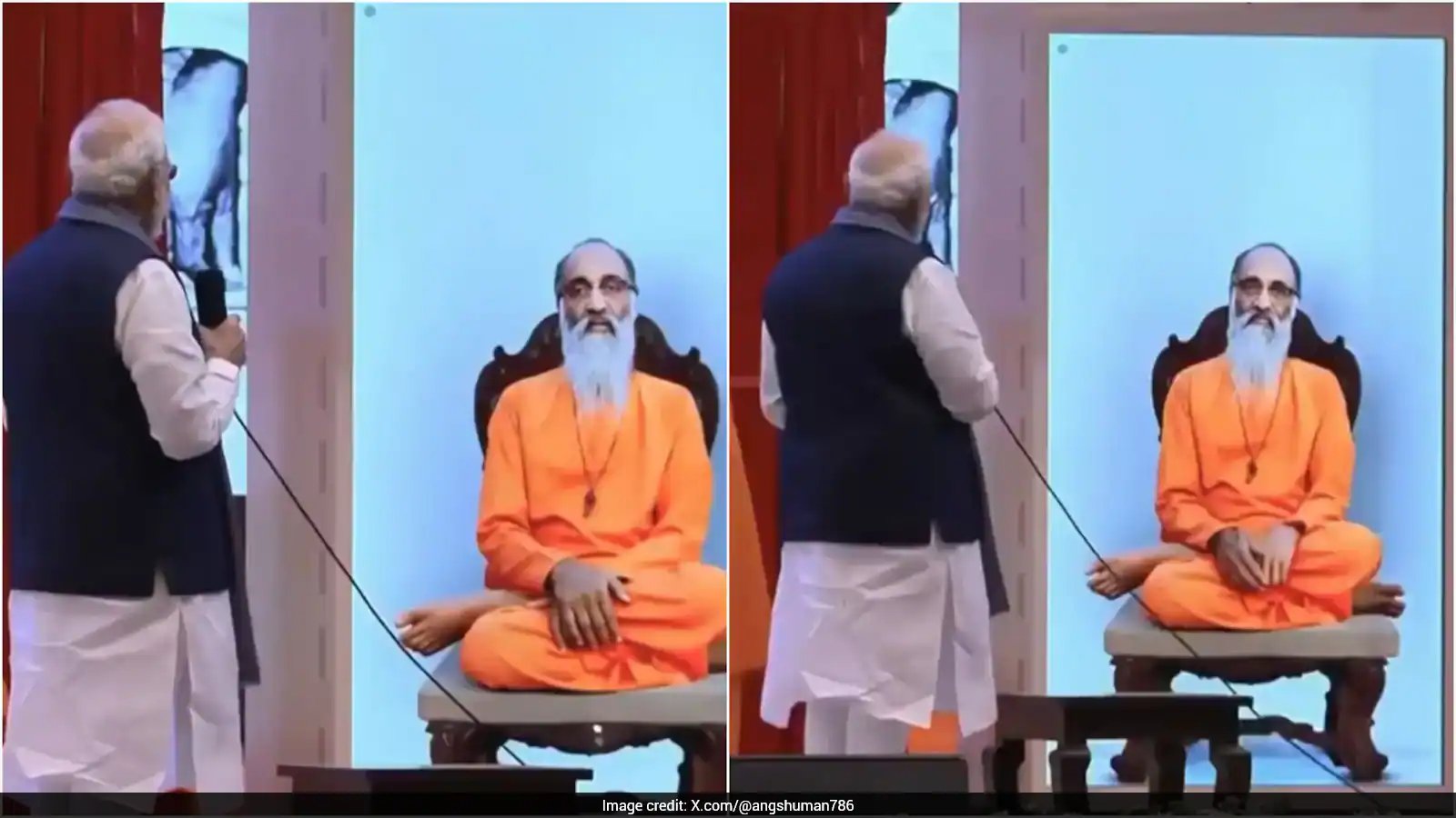 Modi Meets Holographic Swami Chinmayananda At Chinmaya Amrit Mahotsav, 9,000 Attendees