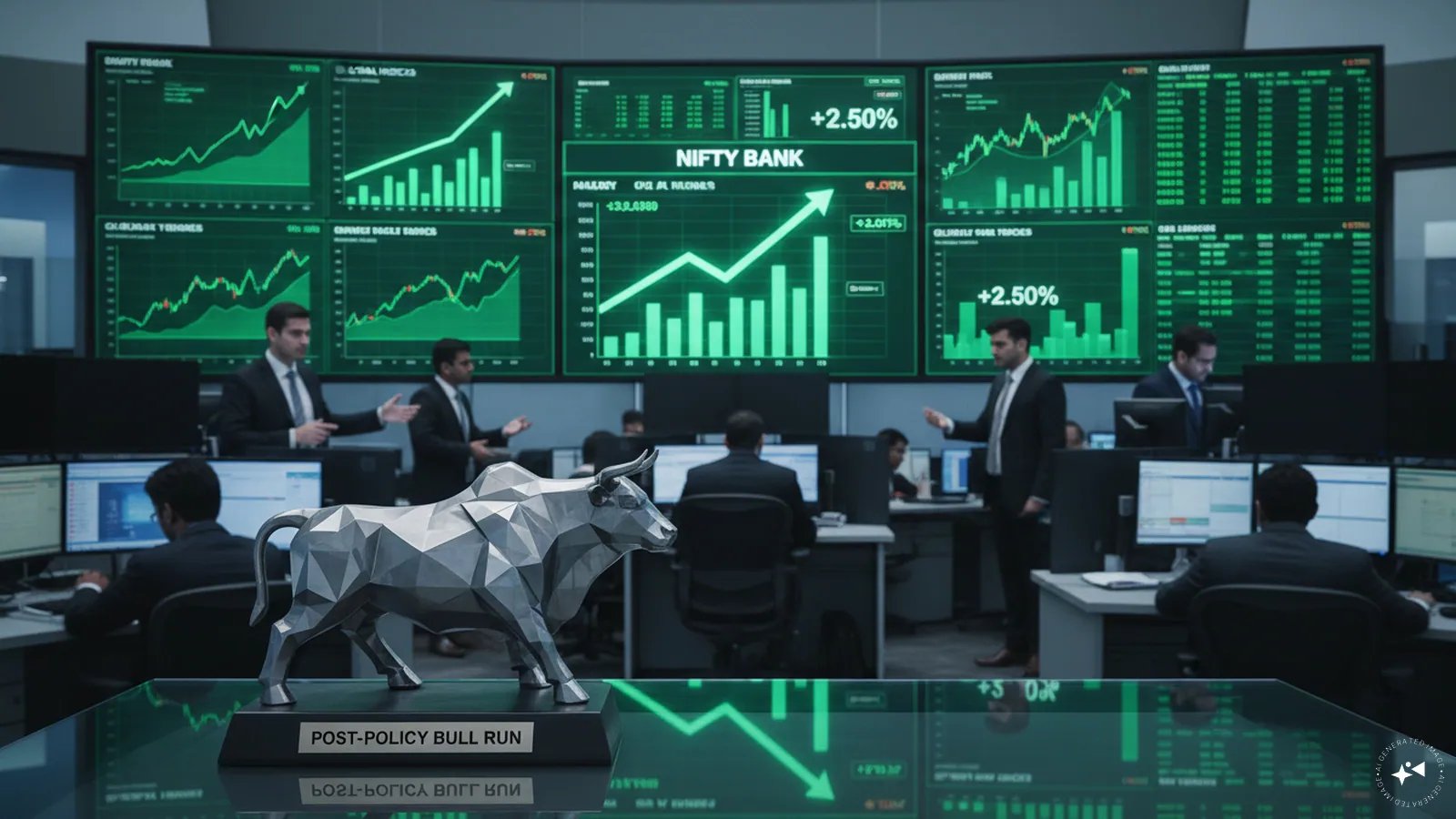 Nifty Bank Index Climbs 520 Points After RBI Raises Repo Rate