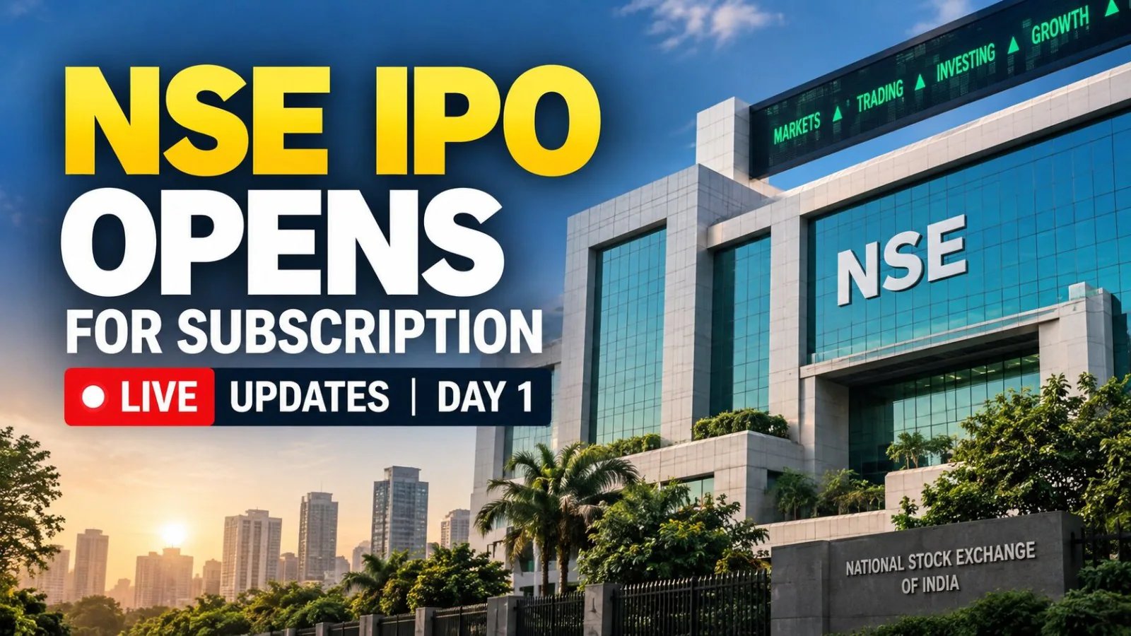 NSE IPO Launches ₹22,569 Cr Offer at ₹1,700‑₹1,785 per Share