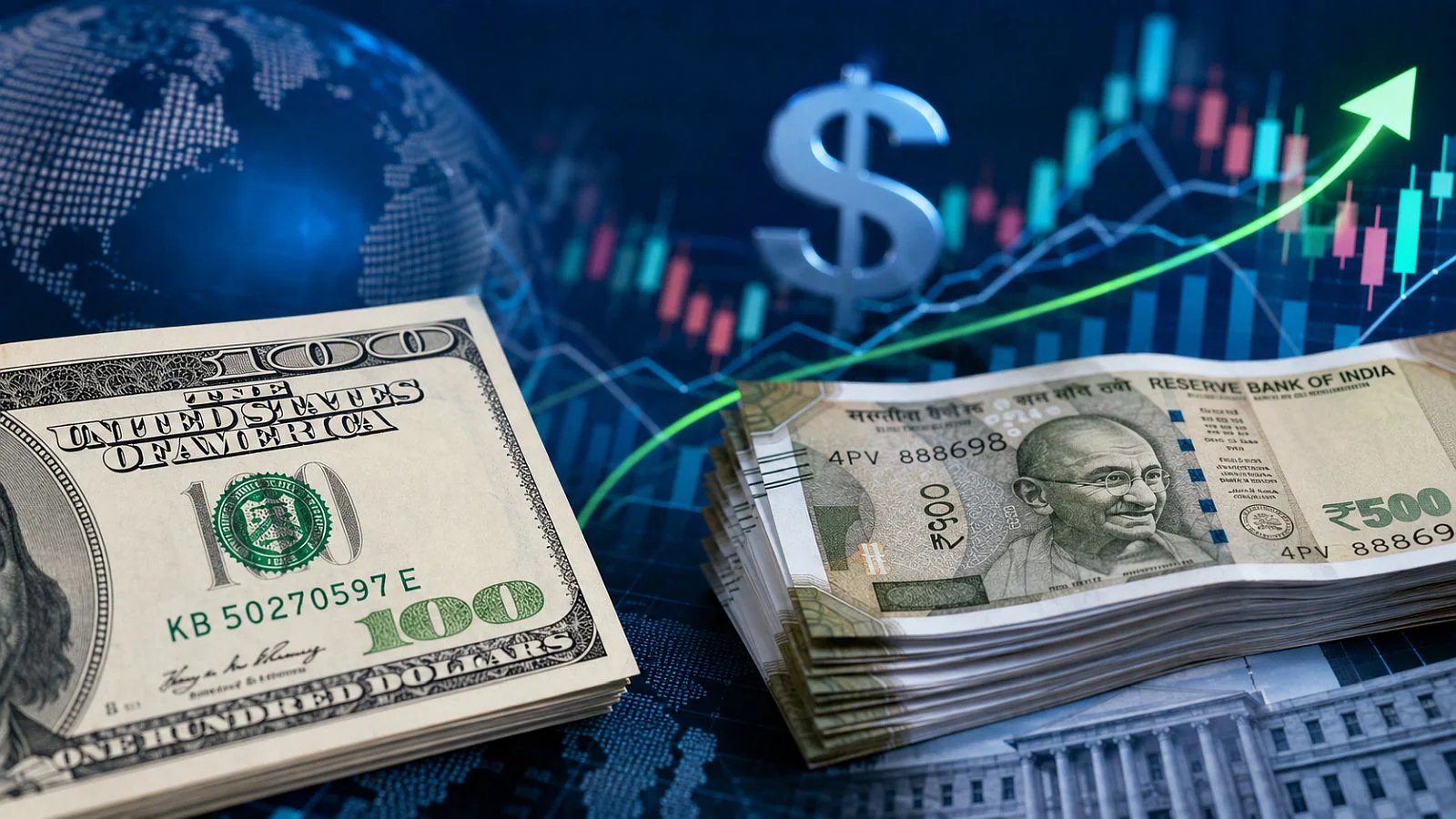 Rupee Gains 0.5% to 95.75 After Oil Prices Drop 1.3%