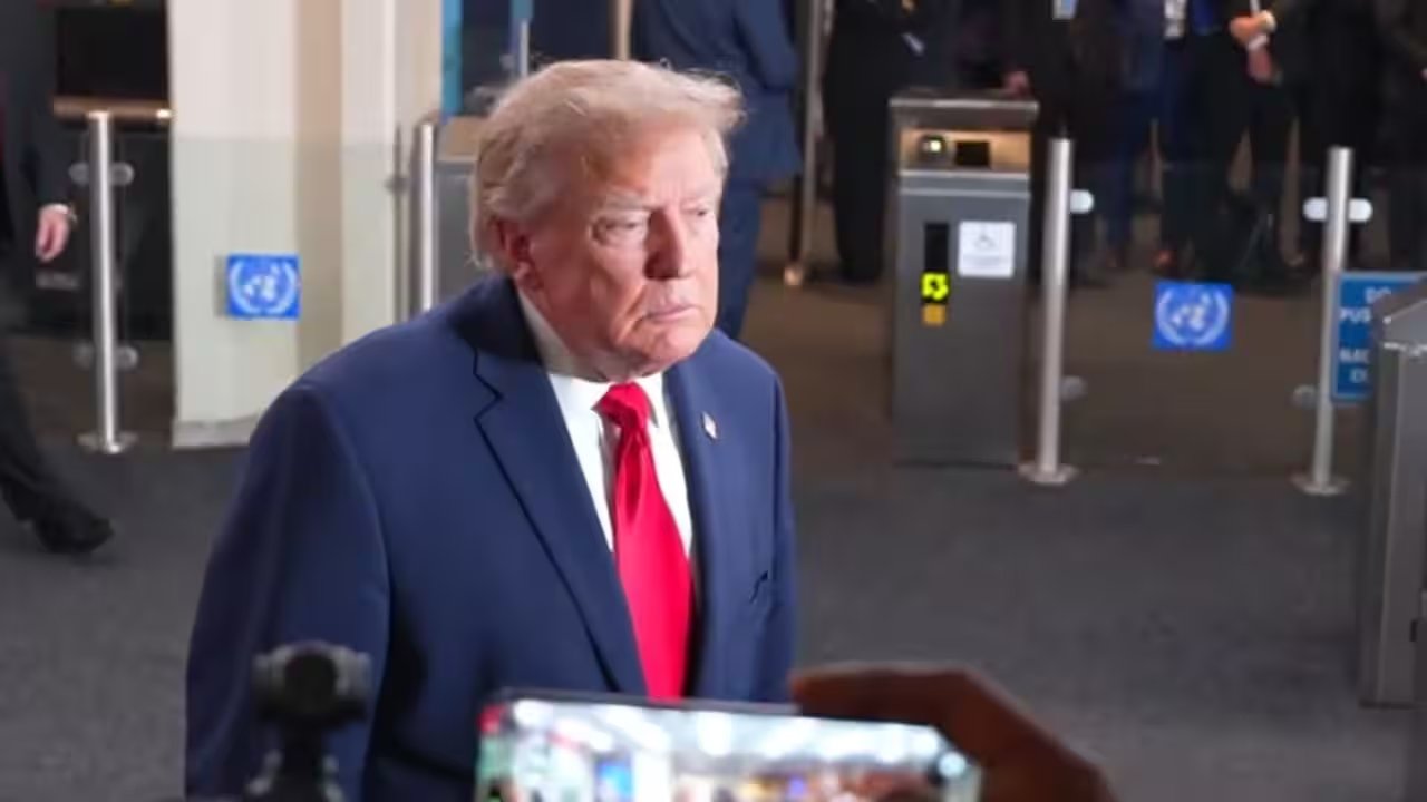 Trump Shouts at CNN's Kaitlan Collins at UN General Assembly