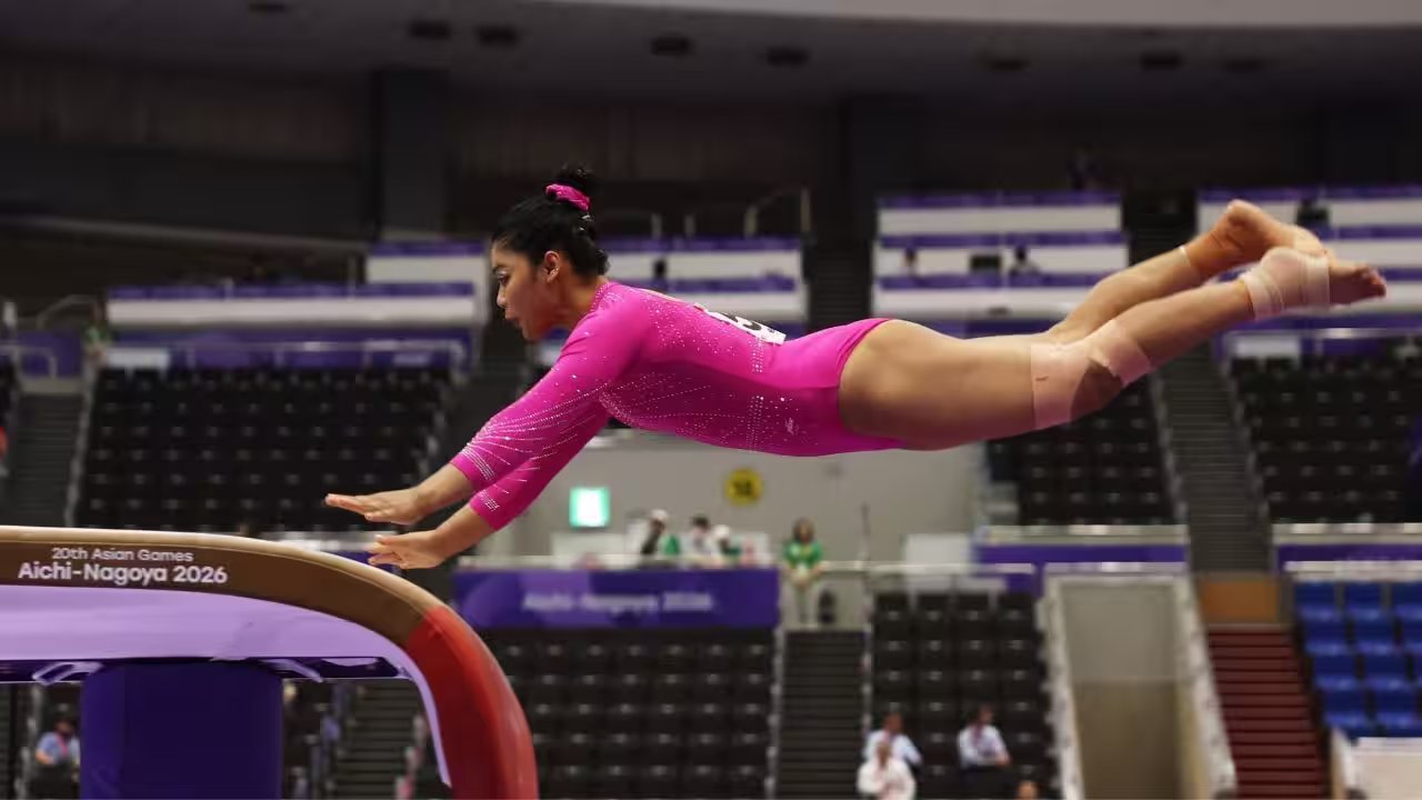 Pranati Nayak Nets 13.100, Climbs to Sixth in Asian Games Vault Final