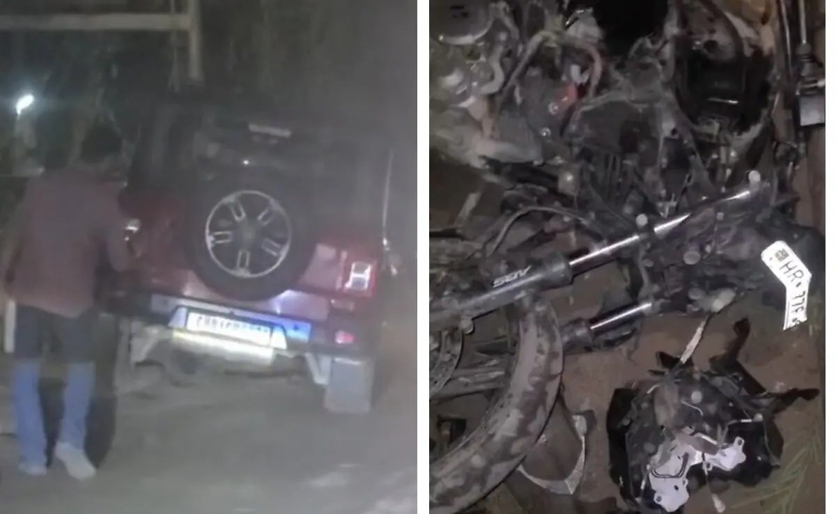Chandigarh Female Driver Causes Thar Collision, Two Men Injured
