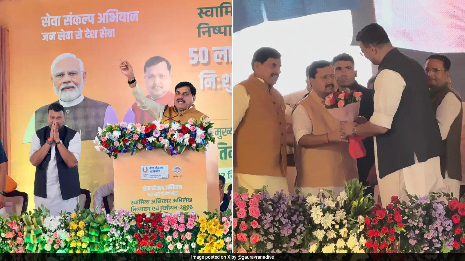 Mohan Yadav Praises Ranadive at Indore Swamitv Event, Sparks BJP Factional Debate