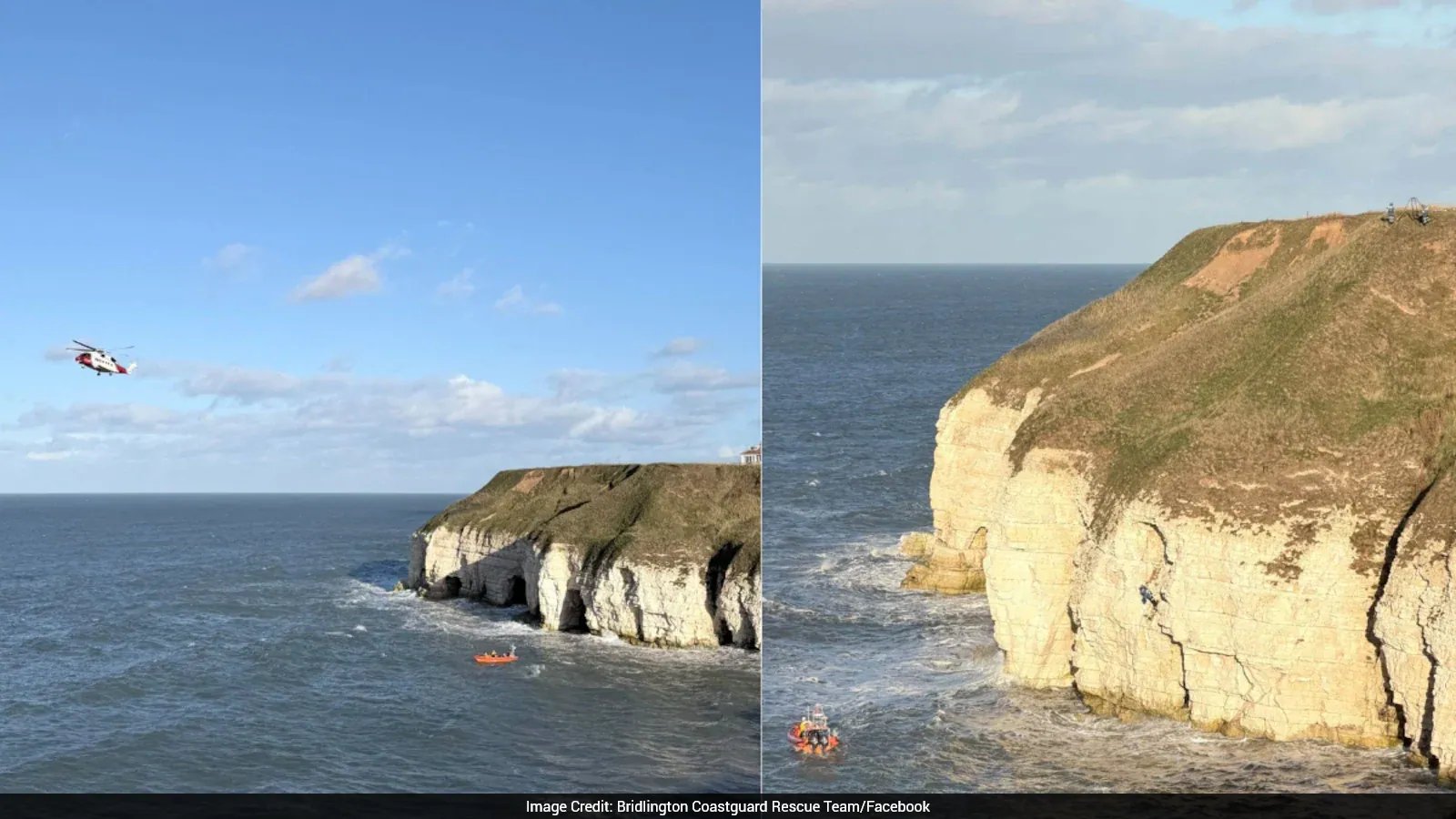 UK Coastguard Airlifts Four Men From North Yorkshire Cave After Trap Incident