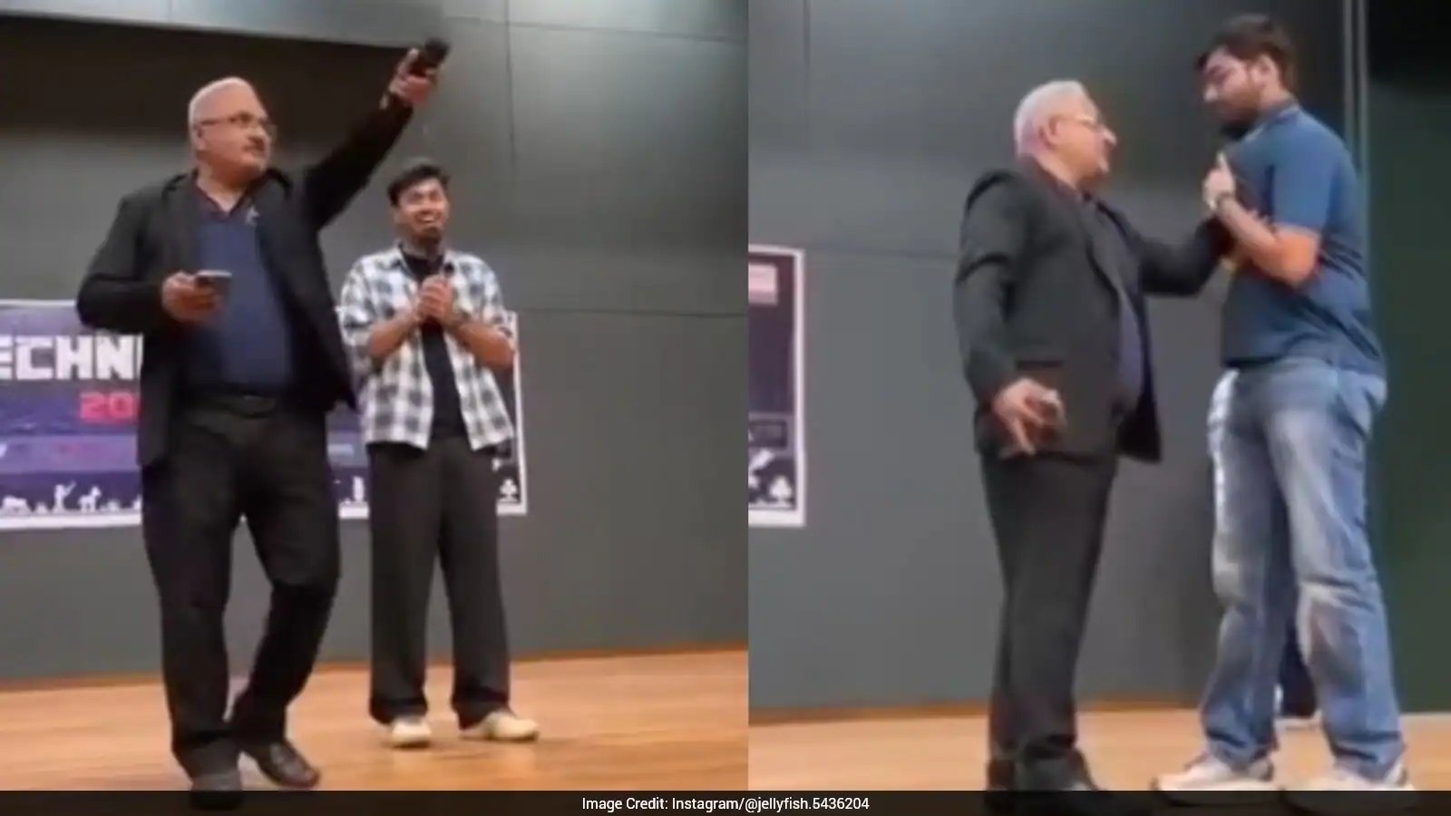 Dr. Himanshu Patel Grabs Student by Collar During Nirma University Event