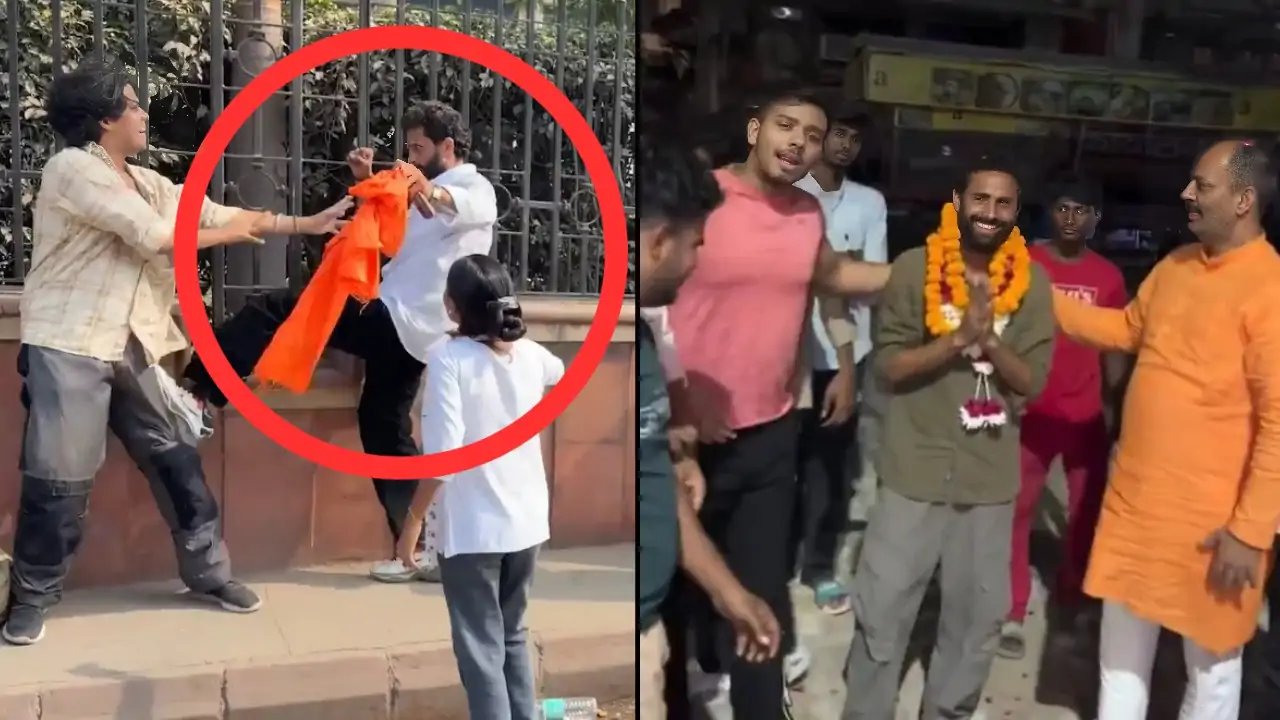 Hindu Raksha Dal Worker Released, Garlanded After Jantar Mantar Protest Assault