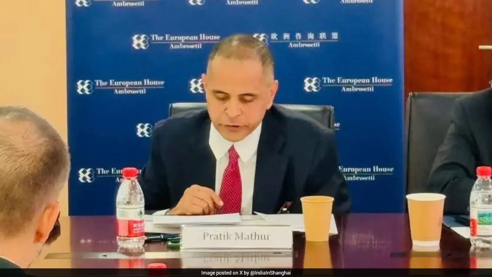 Consul General Pratik Mathur Praises India's 2026 GDP Projection at Shanghai Bund