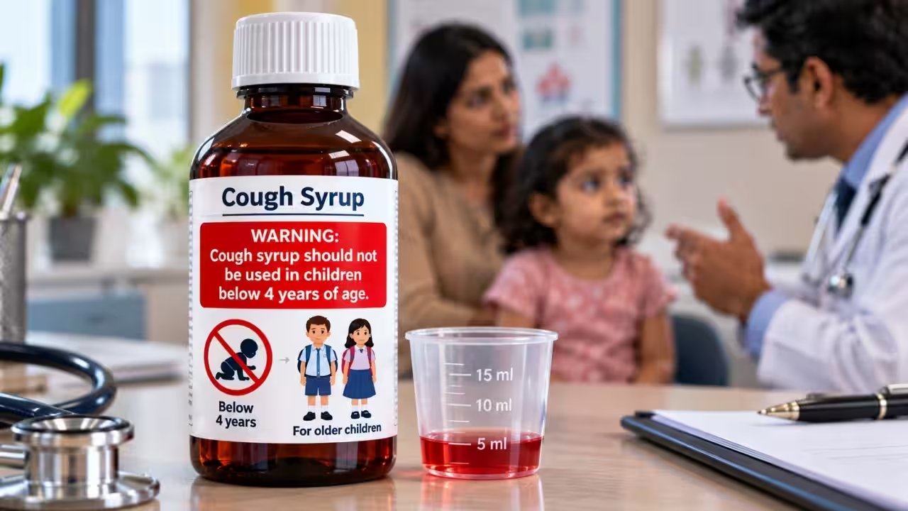 CDSCO Proposes Red Warning Labels to Ban Cough Syrups for Kids Under 4