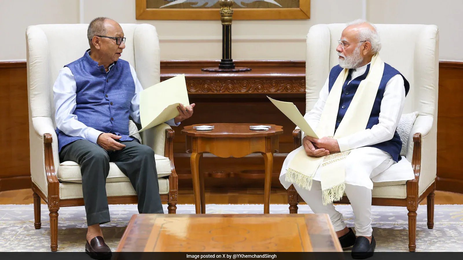 Manipur CM Y Khemchand Singh Meets PM Modi on Oct 10, 2026