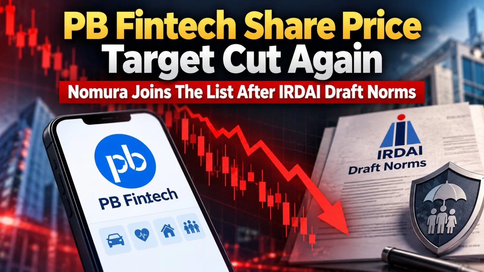 Nomura Slashes PB Fintech Price Target 31% to ₹1,100 on IRDAI Fee Cuts