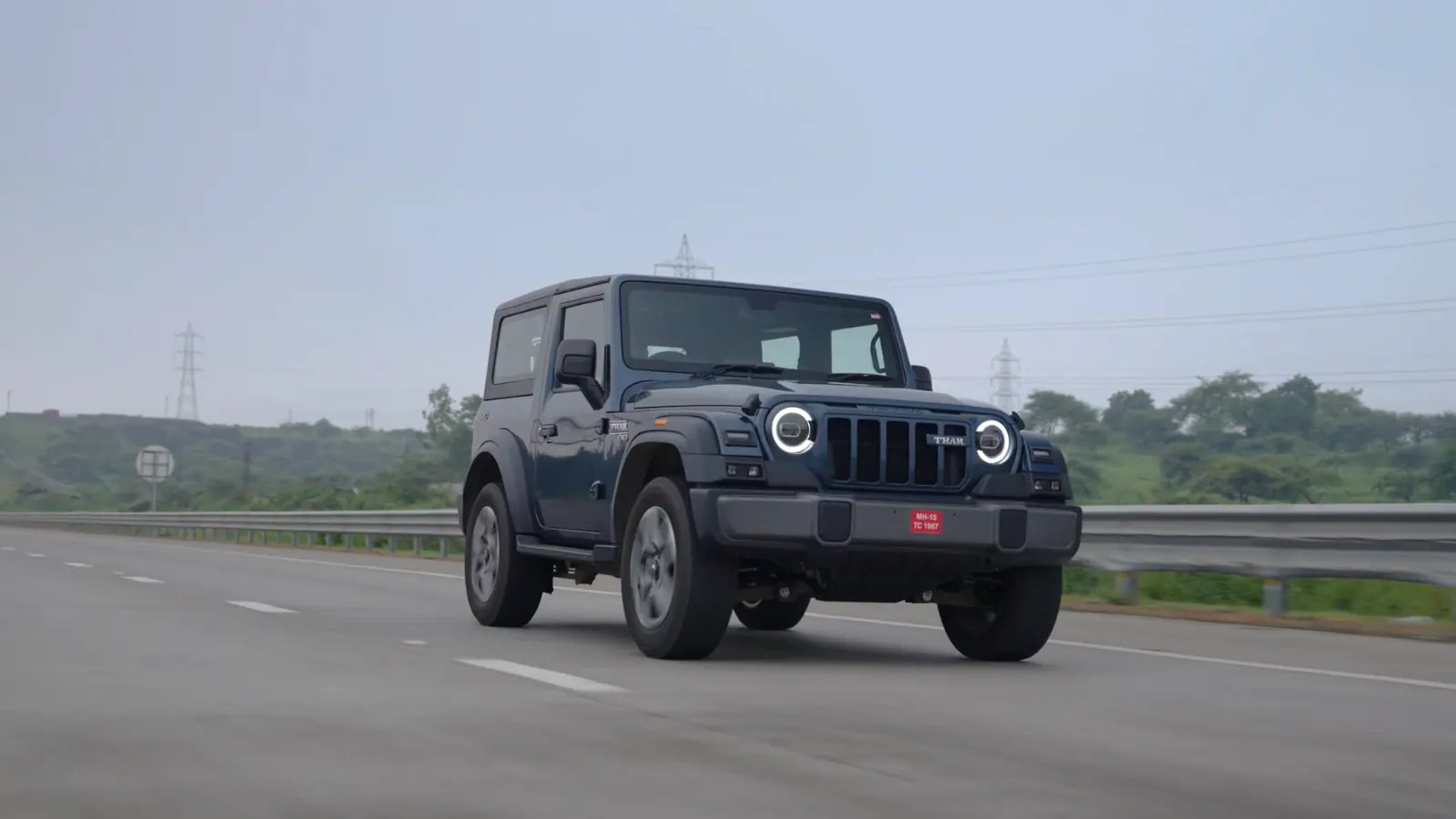 Gurugram Police Seize Plateless Mahindra Thar For Beacon Light, Tint Violations