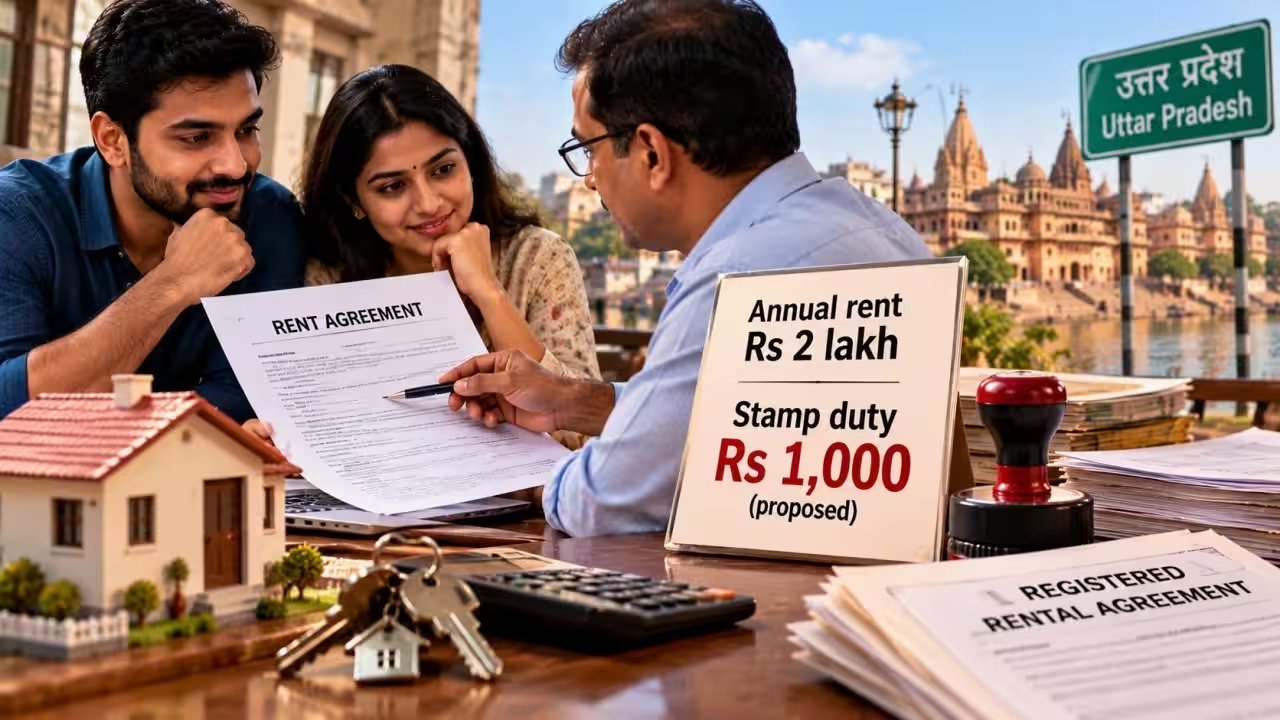 UP Sets Rs 1,000 Stamp Duty on ₹2 Lakh Annual Rent Contracts