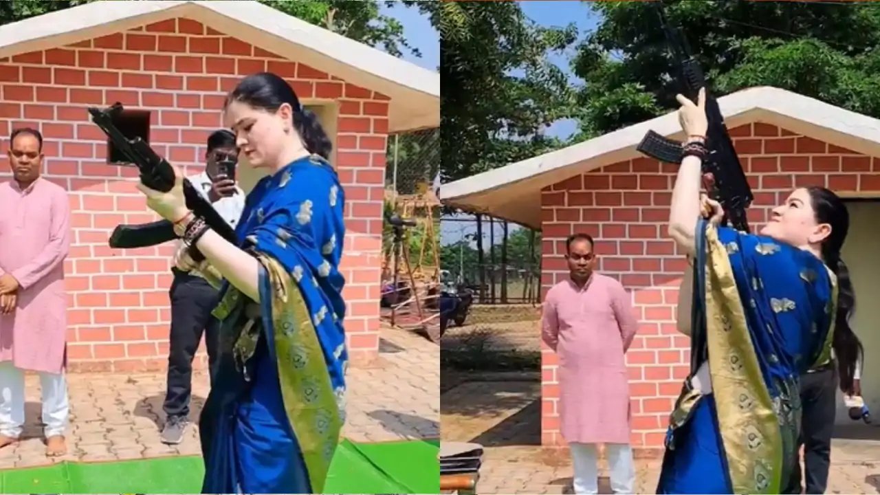 IPS Officer Ankita Sharma Fires AK‑47 in Dussehra Video, Sparks Veteran Outcry