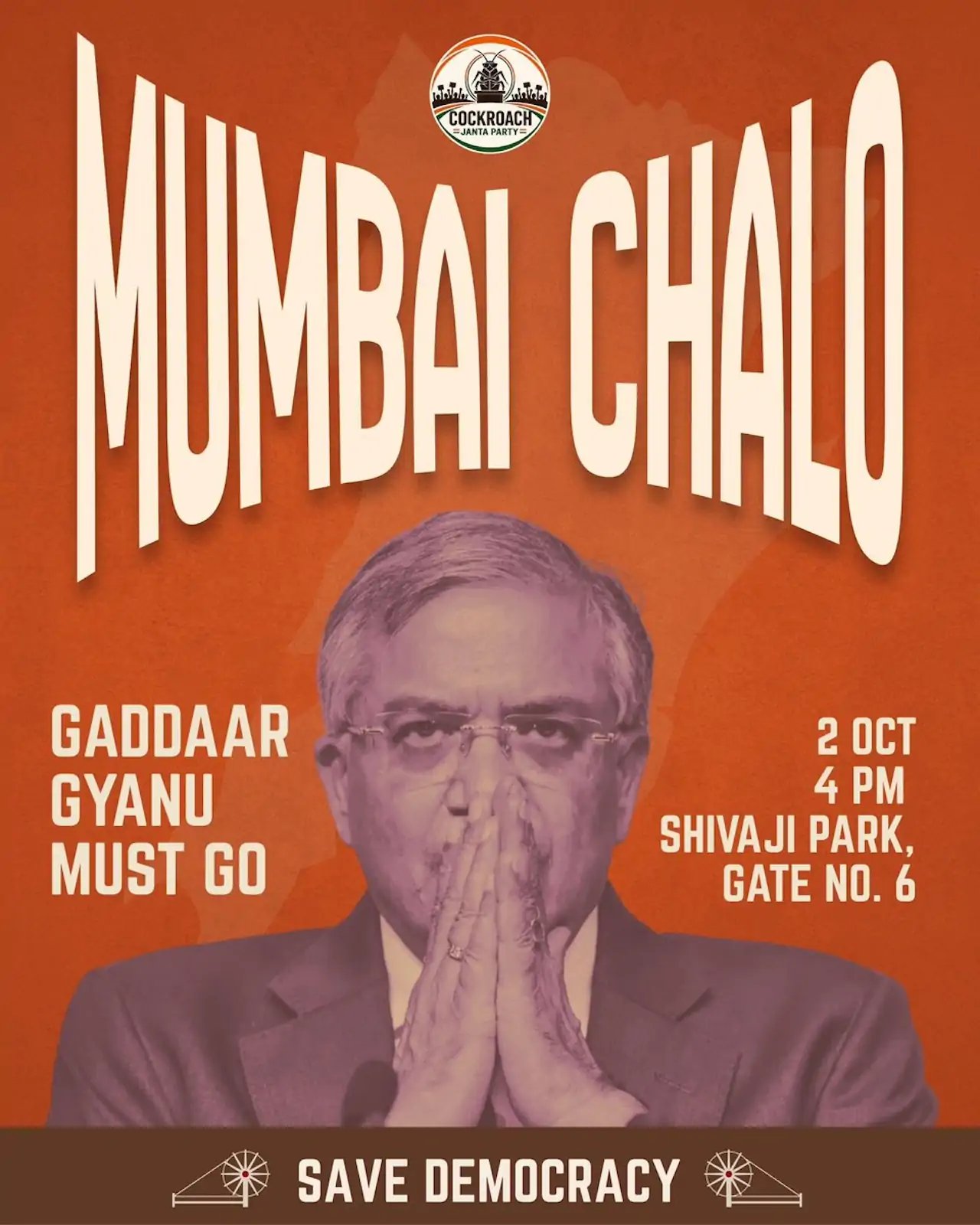 CJP Plans Mumbai Protest Oct 2 to Demand CEC Gyanesh Kumar's Resignation