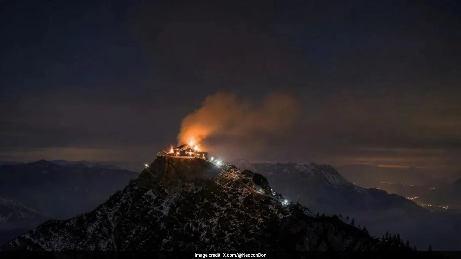 Suspect Detained After 200 Firefighters Battle Blaze at Kehlsteinhaus