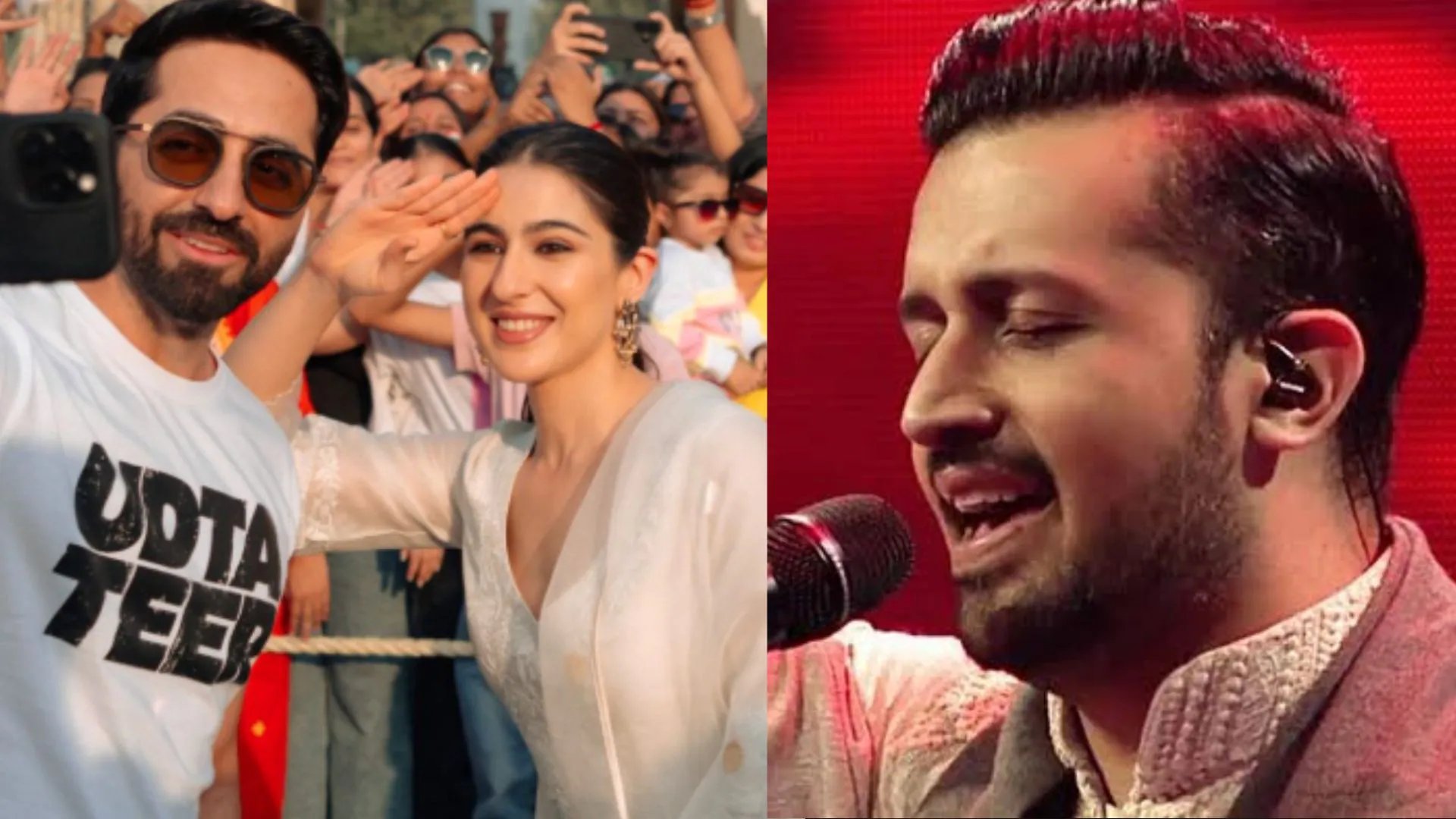 Ayushmann Khurrana, Sara Ali Khan's Wagah Promo Interrupted by Atif Aslam's Tajdar-e-Haram