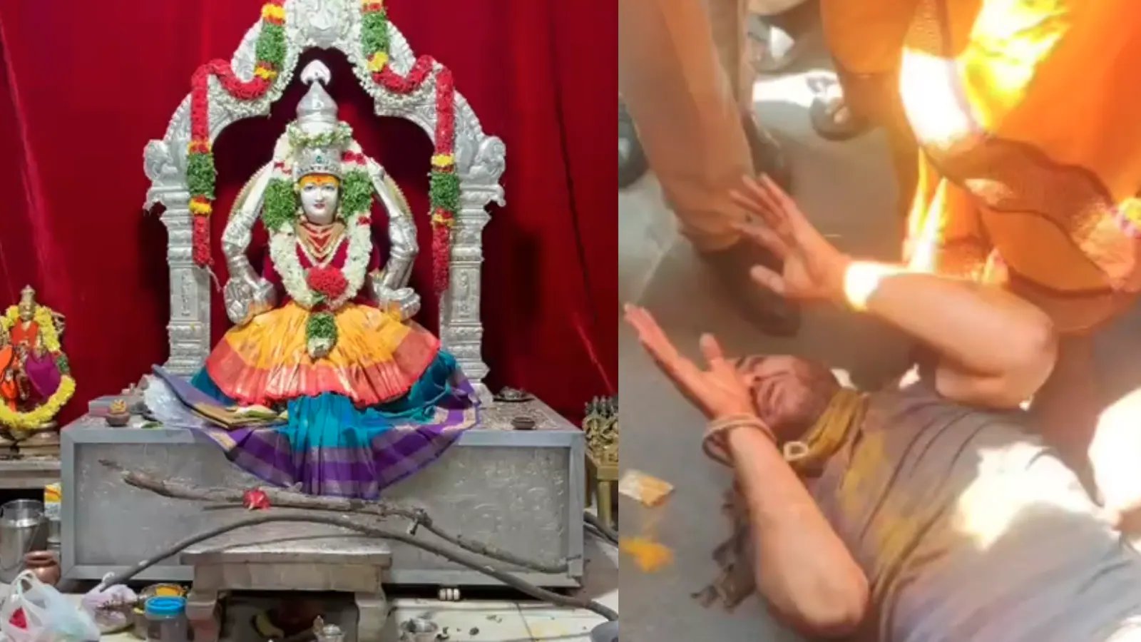 Hyderabad Priest Attacked, Goddess Idol Struck by Man at Santoshi Mata Temple on Friday